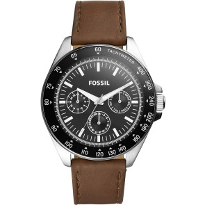 Watch strap Fossil BQ2294 Leather Brown 22mm